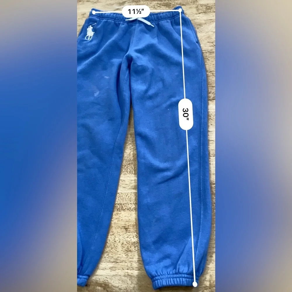 Polo by Ralph Lauren Youth Size Large (12-14)‎ Blue Fleece Big Pony Joggers